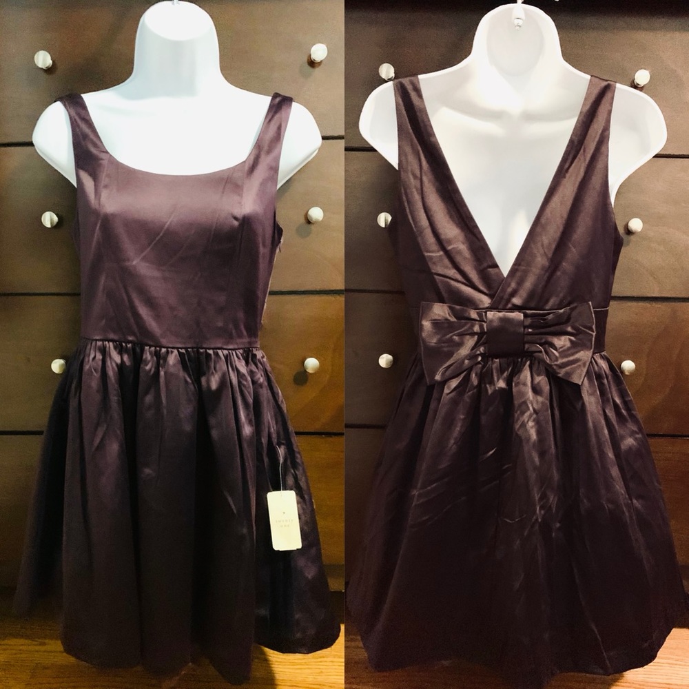 New Forever21 Satin Mini Dress in Plum color